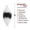 Picture of 8 Packs Springy Afro Twist Hair 16 inch Black and white Pre-Separated Kinky Marley Twist Braiding Hair Soft Crochet for Faux Locs Spring Twist Hair for Women (16 Inch (Pack of 8), Black and white)