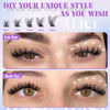 Picture of ALICE Wispy Lash Clusters Kit Natural Fluffy Lash Extension Kit Cluster Eyelash Extension Kit 162pcs C Curl 10-18mm Eyelash Clusters with Lash Glue Bond and Seal Lash Tweezers