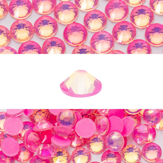 Picture of Novani 3000 Pieces Flatback Rhinestones Glass Round Gems F-Pink Crystals for Nail Art DIY Crafts Clothes Shoes,SS12,3.0-3.2mm