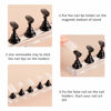 Picture of Blulu 2 Sets Acrylic Nail Display Stand Magnetic Press on Nails Practice Holder Stand DIY Painting Fingernail Stand for False Fingernail Manicure Tool Home Salon Use(Black)
