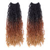 Picture of Toyotress Yanky Twist Crochet Hair - 10 Inch 2 Packs (30 Strands/Pcs) Pre-twisted Fluffy Spring Mini Twist Short Passion Twist, 3 Tones Ombre Brown Crochet Braids Braiding Hair (10 Inch, OT30/27-2P)