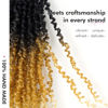 Picture of Toyotress Yanky Twist Crochet Hair - 12 Inch 8 Packs Short Bob Pre-twisted Passion Twist Crochet Hair, Ombre Blonde Pre-Looped Spring Twist Mini Twist Crochet Braiding Hair (12 Inch, OT27/613-2P)