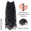 Picture of Toyotress Yanky Twist Crochet Hair - 14 Inch 2 Packs (30 Strands/Pcs) Pre-twisted Fluffy Spring Mini Twist Short Passion Twist, Natural Black Pre-Looped Crochet Braids Braiding Hair (14 Inch, 1B-2P)