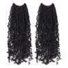 Picture of Toyotress Yanky Twist Crochet Hair - 12 Inch 2 Packs (30 Strands/Pcs) Pre-twisted Fluffy Spring Mini Twist Short Passion Twist, Natural Black Pre-Looped Crochet Braids Braiding Hair (12 Inch, 1B-2P)