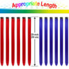 Picture of Red and Blue Hair Extensions Clip in 12 PCS, Olldag Colored Hair Extensions Party Highlights, Colorful Straight Synthetic Hairpiece for Kids Girls Women Halloween Clown Girl Cosplay (20-inch)