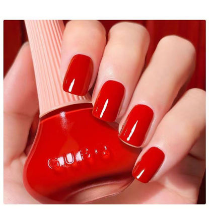 Picture of Major Dijit Quick Dry Nail Polish Rose Red Summer Nail Lacquer for Nail Art Regular Nail Polish 0.41 fl oz.
