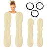 Picture of Styla Hair Blonde Magic Hair Bun Maker 4 Pack (2 Small, 2 Large) - Foam Sponge Buns with Hair Ties, Flexible Shaper Accessories for Updos, Ballet Buns, French Twists & More!