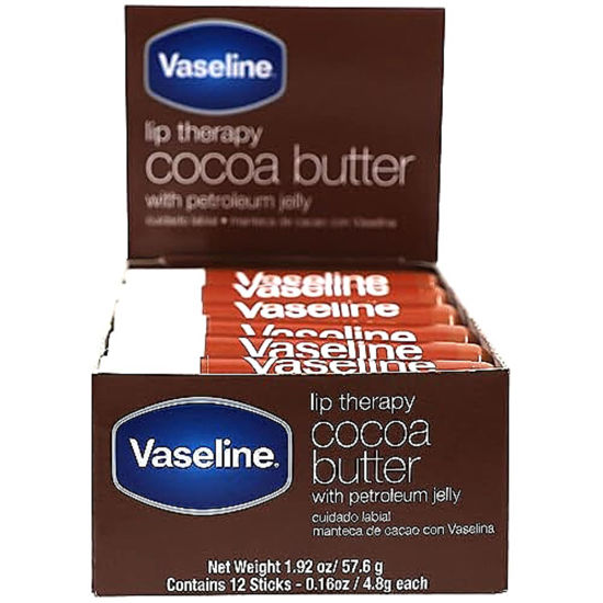 Picture of Vaseline Lip w/o Backer Card Cocoa - 12 Pack Box