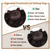 Picture of Openhahaha Drawstring Makeup Bag, Cat Makeup Bag, Travel Makeup Organizer, Cosmetic Pouch Bag, Cat Gift for Women, Lay Flat Makeup Bag Gifts for Cat Lovers