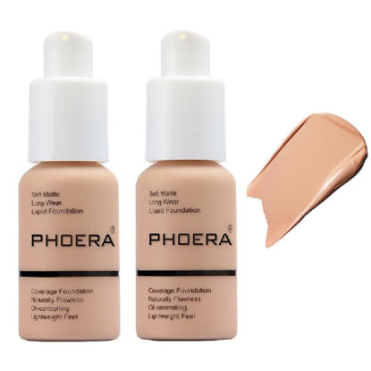 Picture of 2 Pack PHOERA Foundation 103 Warm Peach Makeup,Full Coverage Foundation for Women and Girls