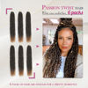 Picture of Dansama 6 Packs Passion Twist Hair Water Wave Braiding Hair for Butterfly Style Crochet Braids Bohemian Hair Extensions (24inch, T1B/27, Economy Pack)