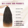 Picture of Dansama 6 Packs Passion Twist Hair Water Wave Braiding Hair for Butterfly Style Crochet Braids Bohemian Hair Extensions (24inch, T1B/27, Economy Pack)