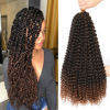 Picture of Dansama Passion Twist Hair Water Wave Braiding Hair for Butterfly Style Crochet Braids Bohemian Hair Extensions (18inch, T1B/30, Economy Pack)