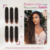 Picture of Dansama Passion Twist Hair Water Wave Braiding Hair for Butterfly Style Crochet Braids Bohemian Hair Extensions (18inch, T1B/30, Economy Pack)