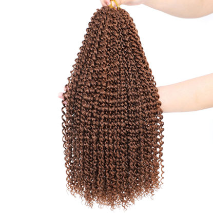 Picture of Dansama 7 Packs Passion Twist Hair Water Wave Braiding Hair for Butterfly Style Crochet Braids Bohemian Hair Extensions (24inch (Pack of 7), #30)