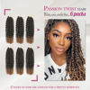 Picture of Dansama Passion Twist Hair Water Wave Braiding Hair for Butterfly Style Crochet Braids Bohemian Hair Extensions (12inch (Pack of 6), T1B/27)