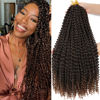 Picture of Dansama Passion Twist Hair Water Wave Braiding Hair for Butterfly Style Crochet Braids Bohemian Hair Extensions (22inch (Pack of 7), T1B/30)