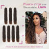 Picture of Dansama Passion Twist Hair Water Wave Braiding Hair for Butterfly Style Crochet Braids Bohemian Hair Extensions (22inch (Pack of 7), T1B/30)
