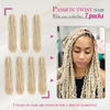 Picture of Dansama Passion Twist Hair Water Wave Braiding Hair for Butterfly Style Crochet Braids Bohemian Hair Extensions (18inch (Pack of 7), #613)