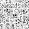 Picture of EGMBGM 52 Sheets Tiny Small Temporary Tattoos For Kids Boys Girls, Tribal Animals Butterfly Anchor Compass Tattoo Stickers For Men Women, 3D Cute Flower Fake Face Tatoo Kits Sets For Neck Arm Hands