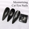 Picture of Imtiti Cat Eye Gel Nail Polish, 15ML Black Holographic Glitter Cat Eye Gel Polish with Magnet UV LED Magnetic Gel Nail Polish Crystal Galaxy Sparkly Home DIY Manicure Nail Salon Kit