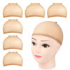 Picture of MORGLES Wig Cap, 6 Pcs Stretchy Nylon Wig Caps Stocking Wig Caps for Women, Light Brown