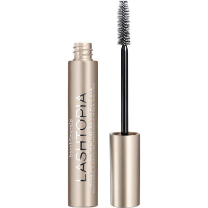 Picture of bareMinerals Lashtopia Mega Volume Mineral-Based Black Mascara, Volumizes Eyelashes, Nourishing + Conditioning, Smudge + Clump-Resistant, Vegan