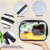 Picture of Weewooday 12 Pieces Clear Cosmetics Bag PVC Zippered Clear Toiletry Carry Pouch Cosmetic Makeup Bag Waterproof Makeup Bag Vinyl Plastic Organizer Case for Vacation Bathroom(Small,Black)