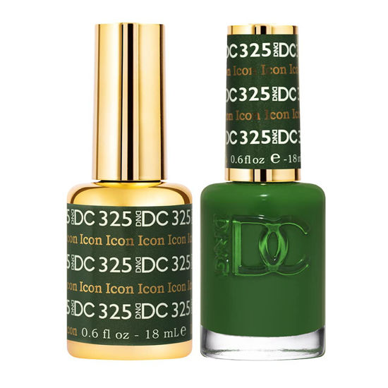 Picture of DND DC Gel Polish Set, Green Collection, UV/LED Gel Polish and Air Dry Nail Lacquer, Matching Chip-Free Polish Duo, 326 Nightrider, 0.5 Fl Oz