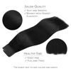 Picture of WENNALIFE Wire Hair Extensions (Increase 50% Lifespan) Real Human Hair 18 inch 95g Jet Black Remy Hair Extensions Invisible Transparent Wire Fish Line Hair Extensions Straight Real Hair Extensions