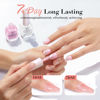 Picture of AZUREBEAUTY Jelly Nail Polish Set Quick Dry Vegan Transparent Nude Pink Purple Brown 4 Colors Sheer Natural Nail Lacquer Fingernail Kit with Top Coat Nail Polish DIY Salon Home