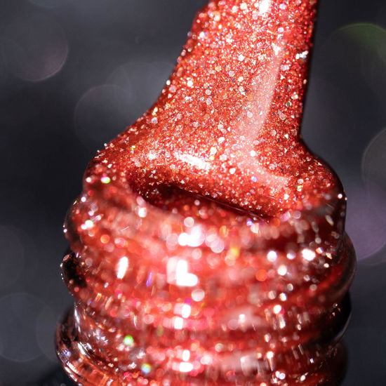 Picture of BURANO Reflective Gel Nail Polish, 7.3ml Reflective Diamond Nail Glitter Gel Polish, Fall Winter Neon Color Gel Polish Holographic Glitters Shiny Gel Polish (Brown JL24)