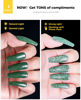 Picture of BURANO Reflective Gel Nail Polish, 7.3ml Reflective Diamond Nail Glitter Gel Polish, Sparkly Color Gel Polish Holographic Glitters Shiny Gel Polish UV Lamp Required (Light Green SZ3)