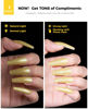Picture of BURANO Reflective Gel Nail Polish, 7.3ml Reflective Diamond Nail Glitter Gel Polish, Sparkly Summer Color Gel Polish Holographic Glitters Shiny Gel Polish UV Lamp Required (Yellow JL3)