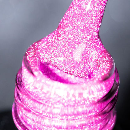 Picture of BURANO Reflective Gel Nail Polish, 7.3ml Reflective Diamond Nail Glitter Gel Polish, Sparkly Color Gel Polish Holographic Glitters Shiny Gel Polish UV Lamp Required (Deep Rose SZN16)