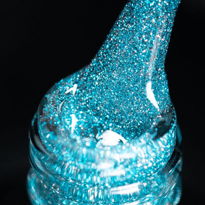 Picture of BURANO Reflective Gel Nail Polish, 7.3ml Reflective Diamond Nail Glitter Gel Polish, Sparkly Fall Winter Color Gel Polish Holographic Glitters Shiny Gel Polish UV Lamp Required (Blue SZN2)