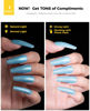 Picture of BURANO Reflective Gel Nail Polish, 7.3ml Reflective Diamond Nail Glitter Gel Polish, Sparkly Summer Color Gel Polish Holographic Glitters Shiny Gel Polish UV Lamp Required (Blue JL9)