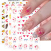 Picture of JMEOWIO 10 Sheets Cute Nail Stickers For Kids Nail Art Stickers Decals Self-Adhesive Pegatinas Uñas Heart Nail Supplies Nail Art Design Decoration Accessories