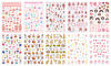 Picture of JMEOWIO 10 Sheets Cute Nail Stickers For Kids Nail Art Stickers Decals Self-Adhesive Pegatinas Uñas Heart Nail Supplies Nail Art Design Decoration Accessories