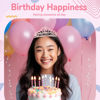 Picture of Queenship Birtthday Tiara Crown with Sash for Women Birthday Party (Rose)