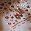 Picture of 5D Embossed Heart Nail Stickers Valentine’s Day Nail Art Stickers Heart Nail Decals Self-Adhesive Love Stickers Red Gold Heart Nail Supplies for Women Girls DIY Manicure