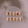 Picture of 5D Embossed Heart Nail Stickers Valentine’s Day Nail Art Stickers Heart Nail Decals Self-Adhesive Love Stickers Red Gold Heart Nail Supplies for Women Girls DIY Manicure