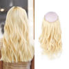 Picture of Sassina Wire Hair Extensions Remy Human Hair with Secret Miracle Wire, Real Hair Extensions for Full Head #613 14 Inch 90 Gram