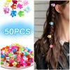 Picture of Tesvyns 50Pcs Mini Flower Hair Clip Colorful Mini Hair Claw Baby Hair Clips Toddler Hair Clips Girls Decorative Bun Tiny hair clips, Assorted Colors (Floral)