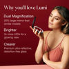 Picture of Fancii LED Lighted Travel Makeup Mirror, 1x/10x Magnification - Daylight LED, Compact, Portable, Large 5" Wide Illuminated Folding Mirror (Lumi) Rose Gold