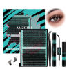 Picture of Lash Clusters Kit 320Pcs 60D 80D DIY Individual Lashes Extension Kit Lash Bond And Seal Lash Remover For Eyelashes Extensions Lash Applicator Tool For False Eyelash Cluster Kit At Home(D-Mix10-16mm)