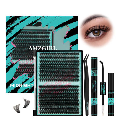 Picture of Lash Clusters Kit 320Pcs 60D 80D DIY Individual Lashes Extension Kit Lash Bond And Seal Lash Remover For Eyelashes Extensions Lash Applicator Tool For False Eyelash Cluster Kit At Home(D-Mix10-16mm)