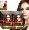 Picture of Herbishh Gray Hair Color Shampoo - Natural Argan Mask for Long-Lasting Color in Minutes - Travel Size, 10 Pack + 1 Pack, Ammonia-Free (Chestnut Brown)