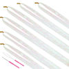 Picture of MISSUHUI Hair Tinsel Kit With Tools 47Inch Fairy Hair Tinsel Heat Resistant 6Pcs 1200Strands Highlights Glitter Hair Extensions Sparkling Shiny Tinsel Hair Extensions for Women Girls Kids (White-Pink)
