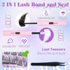 Picture of ALICE Wispy Lash Clusters Kit, Natural Lash Extension Kit Cluster Eyelash Extension Kit, 162pcs C Curl 10-14mm Eyelash Clusters with Lash Glue Bond and Seal Tweezers